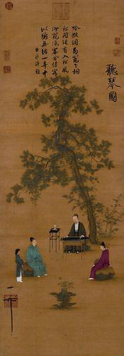 聽琴圖[宋徽宗趙佶創作畫作]