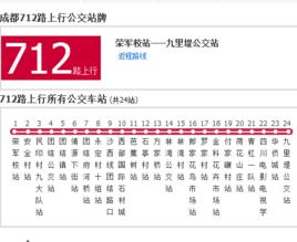 成都公交712路 成都公交712路