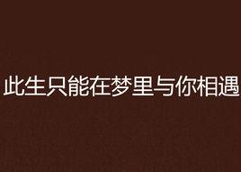 此生只能在夢裡與你相遇