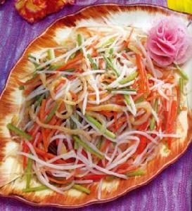 私家菜蜇皮炒豆芽