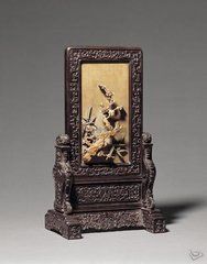 清松花石雙清圖硯屏 清松花石雙清圖硯屏