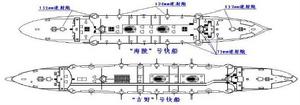 海陵”號同日本“吉野”號線圖比較