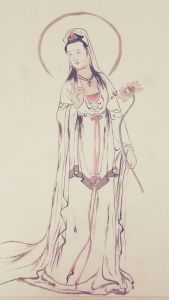 八一書畫院創作中心郭立新創作的觀世音菩薩