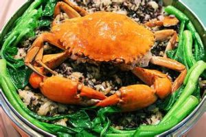 黑米粽香蒸蟹 黑米粽香蒸蟹