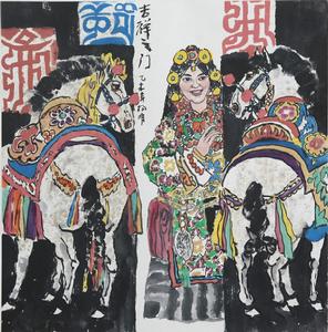 楊明重彩人物系列