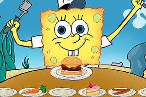 《海綿寶寶製作漢堡》