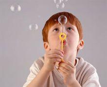 肥皂泡[空心形體的肥皂水的膜]