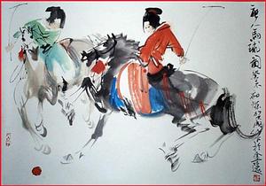 （圖）唐人打馬球圖