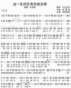 這一生回憶有你就足夠 這一生回憶有你就足夠