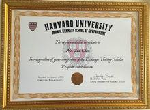 哈佛大學訪問學者證書