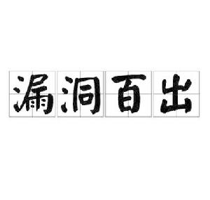 漏洞百出 漏洞百出