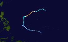 超強颱風傑拉華 路徑圖