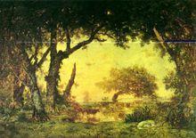 《楓丹白露森林的夕陽》泰奧多爾·盧梭