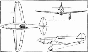 拉格-3戰鬥機三面圖