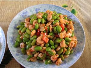 毛豆蝦醬炒河蝦 毛豆蝦醬炒河蝦