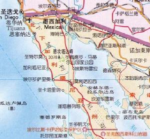 北下加利福尼亞州，墨西哥西北部一州。位於加利福尼亞半島北緯28°以北地區