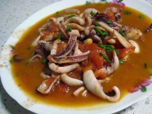 茄汁炒魷魚 茄汁炒魷魚