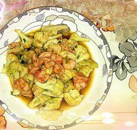 蝦仁炒花菜 蝦仁炒花菜