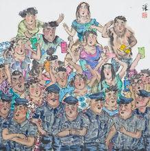 觀望圖  紙本設色43×43 2016