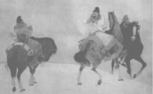 赴任道別·岑參（謝振甌繪）