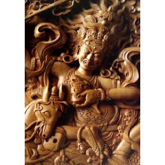 西藏湧泉木刻浮雕唐卡