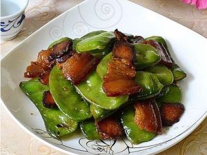 青扁豆炒臘肉 青扁豆炒臘肉