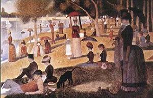 《大碗島上的星期日下午》原畫