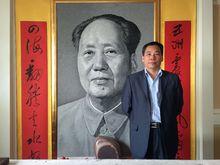 黃昌友於中華清風書畫協會辦公室