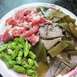 海帶炒肉片 海帶炒肉片