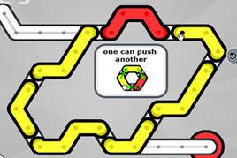 紅色線條入洞 紅色線條入洞