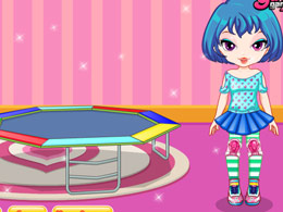 蹦床小女孩 蹦床小女孩