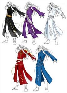 (圖)袍色分別:白袍—低階紫袍—中階黑袍—高階紅袍—情報班藍袍—醫療班