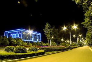 天門市圖書館夜景