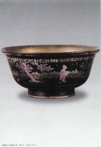 嵌螺鈿人物漆碗