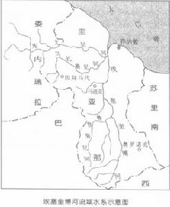 埃塞奎博河流域水系圖
