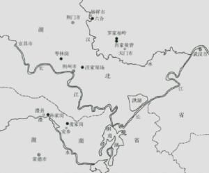石家河文化遺址分布圖