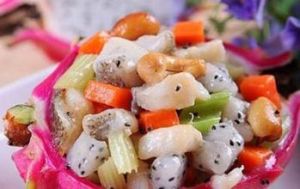 涼拌山藥火龍果