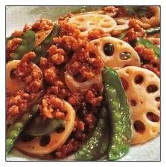 沙爹滑肉炒藕片 沙爹滑肉炒藕片