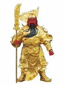 鎦金關公佛像(紅臉)