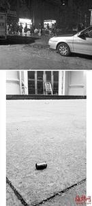 圖為夜總會門外留下的彈殼