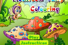 蘑菇精靈填色畫 蘑菇精靈填色畫