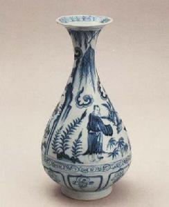 景德鎮窯青花人物玉壺春瓶 景德鎮窯青花人物玉壺春瓶