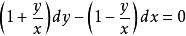 齊次一階微分方程