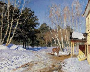 列維坦畫三月 列維坦畫三月