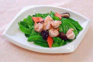 章魚丸炒荷蘭豆 章魚丸炒荷蘭豆