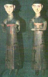 彩繪木俑 彩繪木俑