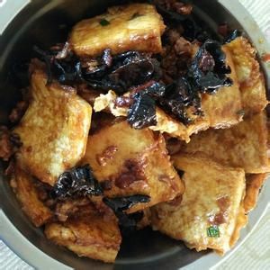 肉末虎皮豆腐 肉末虎皮豆腐
