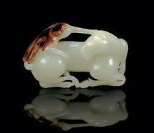 俏色馬上封猴擺件