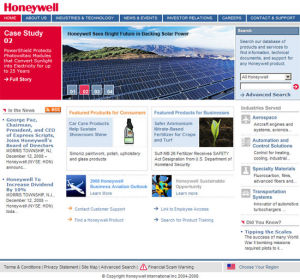 霍尼韋爾國際公司網站