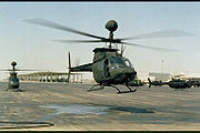OH-58D（貝爾 Model 406）是陸軍直升機升級案（AHIP）的成果。該專案認真分析了偵察直升機的一切需求。傳動裝置和引擎升級加強了馬力，四旋翼比兩旋翼OH-58C更安靜。另外OH-58D提供了穩定的平台裝設；主瞄準器 (MMS) 電視攝影系統（TVS），感熱影像系統 (TIS)，雷射測距指示儀（LRF/D）等裝置於機頂。新裝置使該機可以在日夜間都標定敵人目標，即使在低能見度的天候下依然有效。